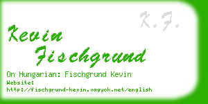 kevin fischgrund business card